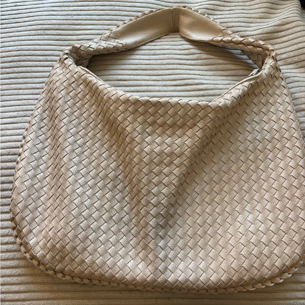 Cream Woven Women's Bag